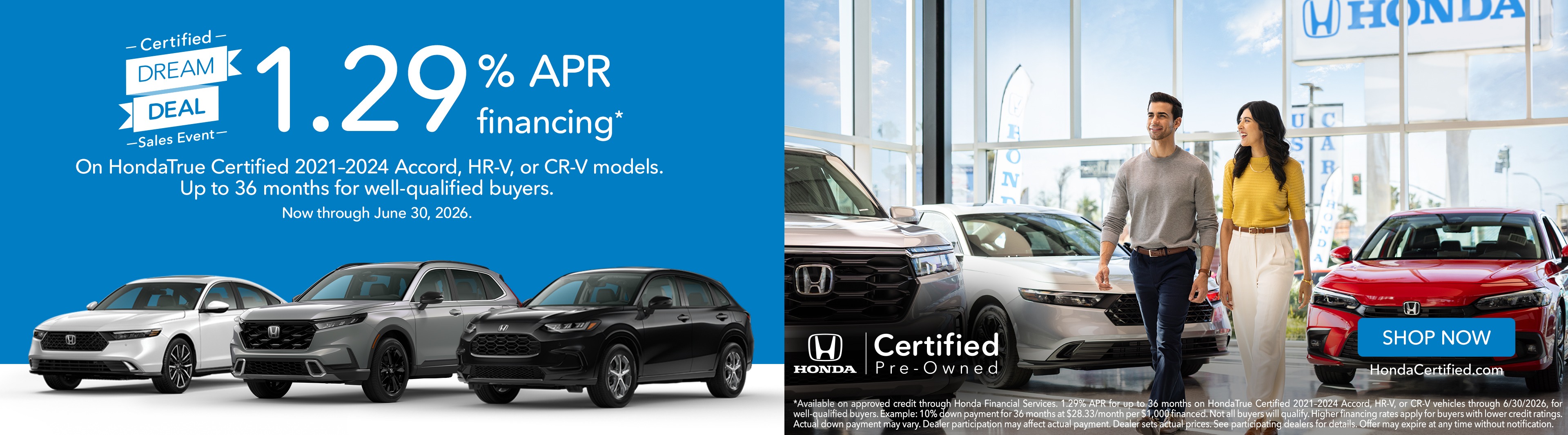 1.29 Honda CPO Banner